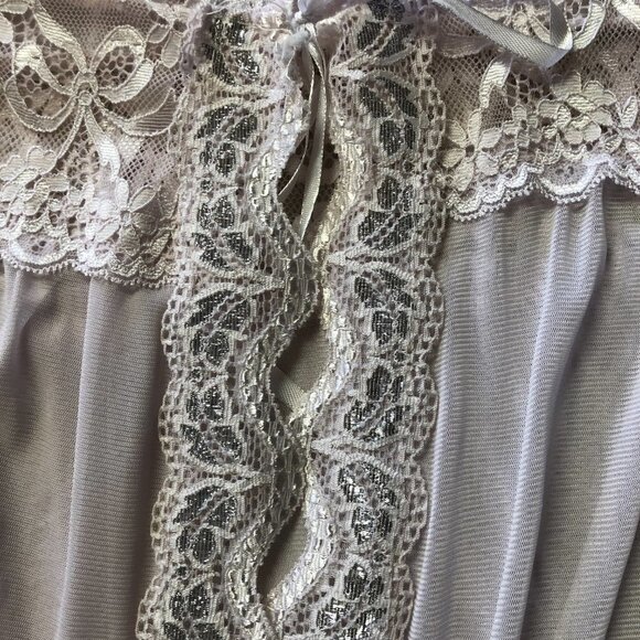 ABB Classic Pale Pink Lace & Sheer Netting Robe Size XL - Picture 8 of 15